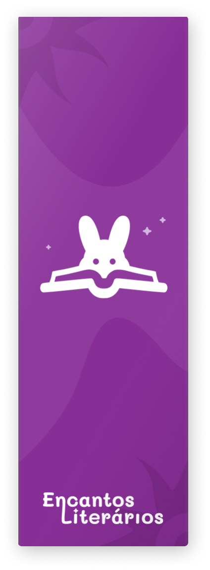 marcador de página roxo ilustrativo