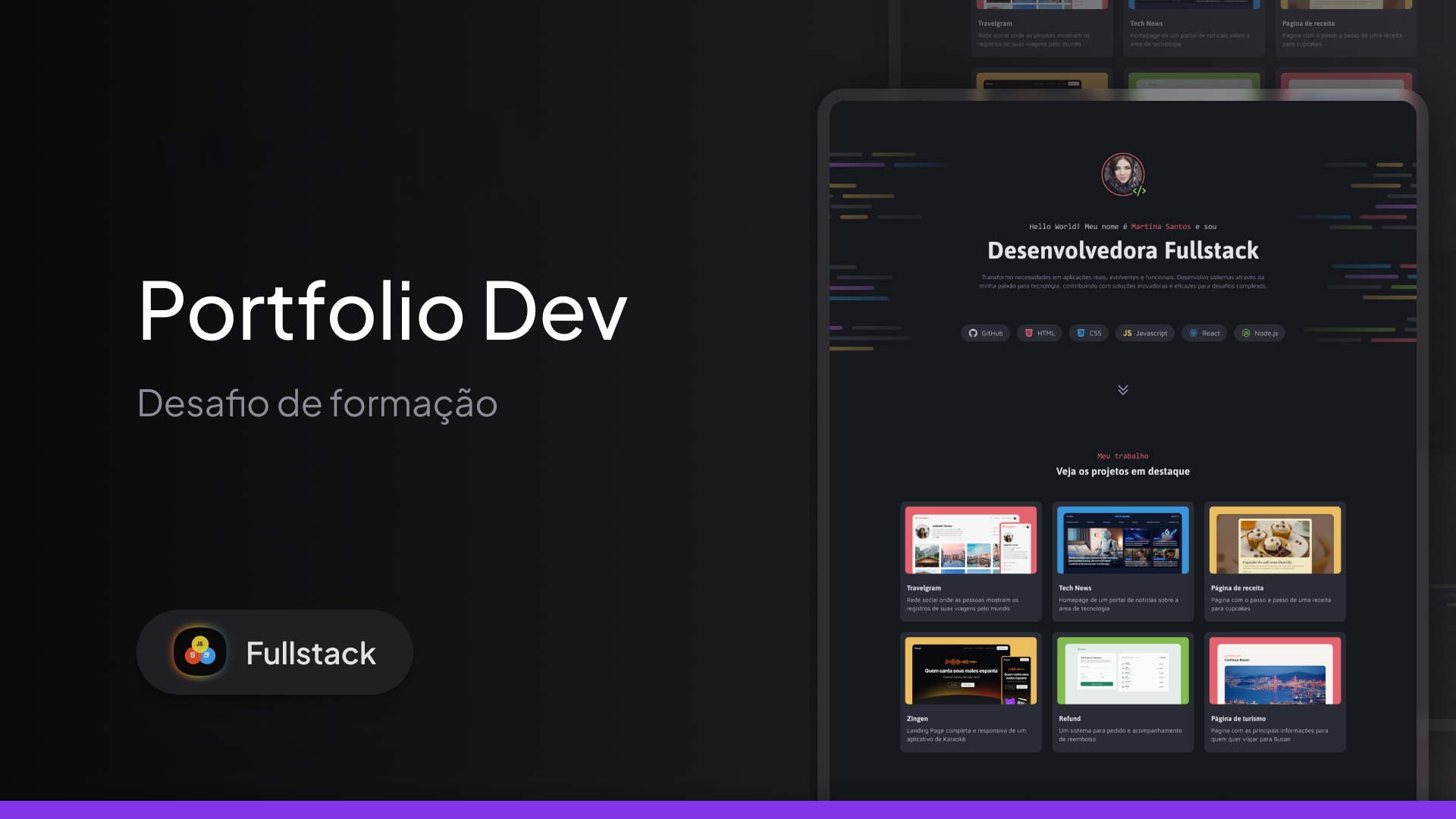 Imagem do projeto Porfólio de desafio da rocketseat